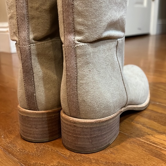 Prada. Bone. Canvas Boot. Size 38.5 - Picture 6 of 13